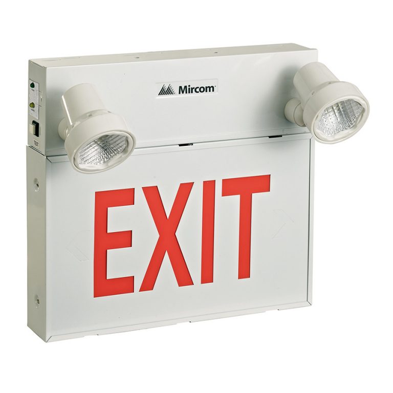 LED Emergency Exit Sign Combo - Red - Steel Shell - 36W Remote Capable EL-180-18RCS