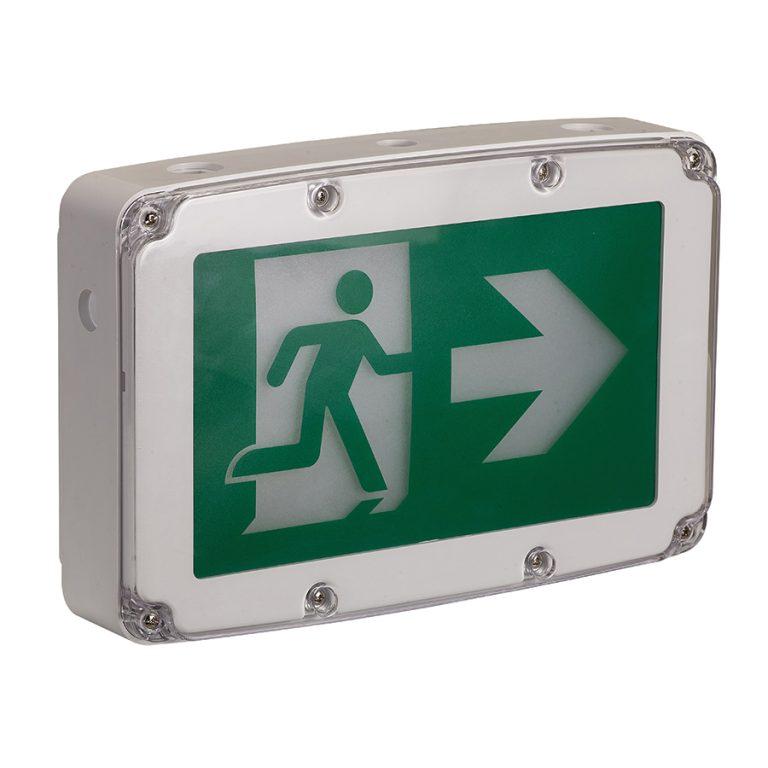 Compact Wet Location LED Running Man Sign ELRM-100WP