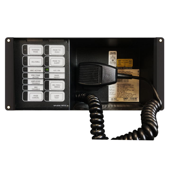 Network Master Microphone Annunciator Module, Vertical Mount – QMP-5101NV