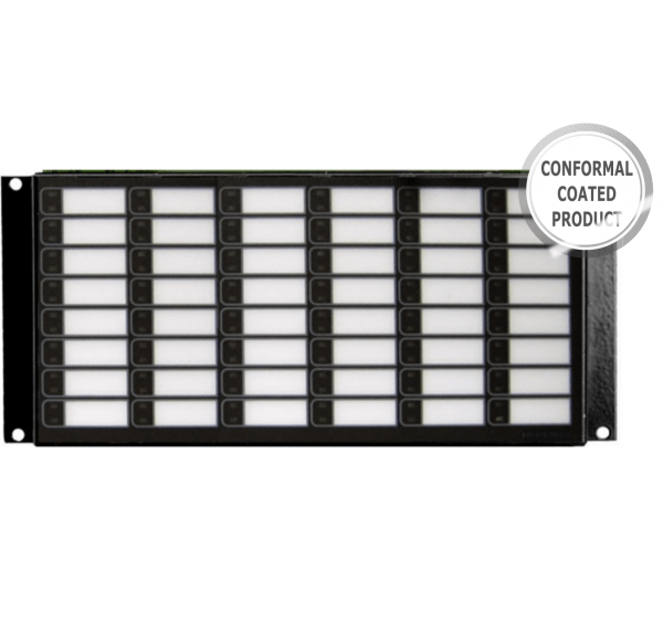 Conformal Coated Adder Annunciator Chassis with 48 Bi-Coloured LEDs – RAX-1048TZDS-CC