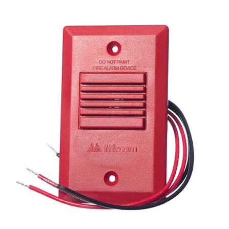 Mini-Piezo Horn 24V DC Red Flush Mount MH-25R